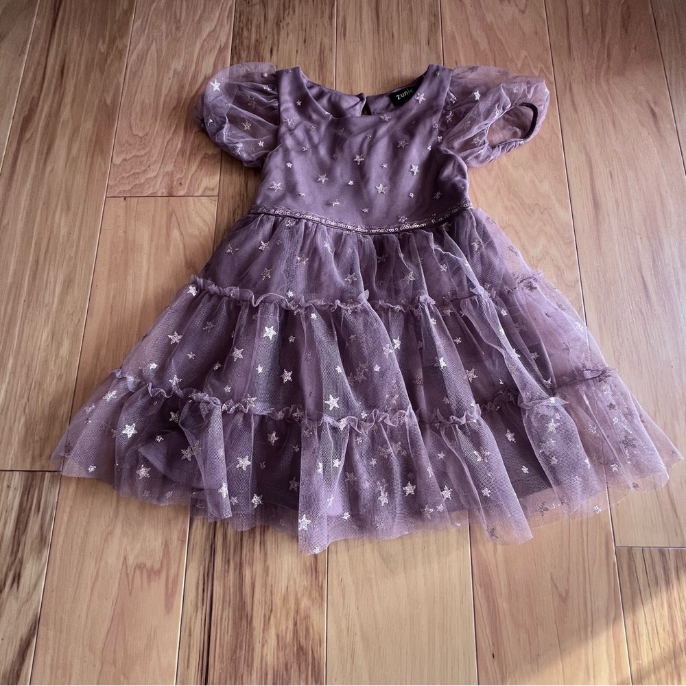 Zunie dress with gold glitter stars